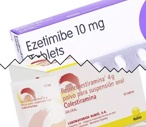 Ezetimibe contre Cholestyramine